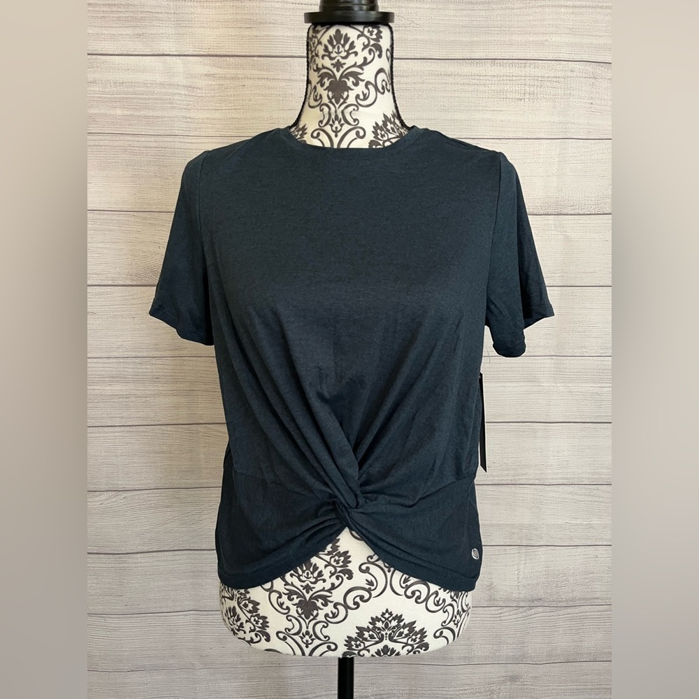 StretchTheRules | NWT Chic Navy Twist Front Short Sleeve Tee